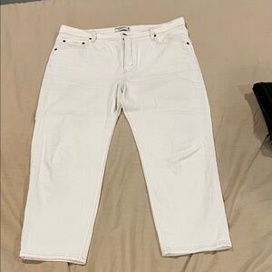 Abercrombie & Fitch Cream Straight Jeans